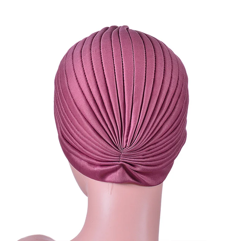 Sombrero interno de Hijab musulmán para mujer, bufanda suave para la cabeza, pañuelo elástico para quimio, turbante, gorros de capó, envoltura árabe islámica, Color puro, nuevo