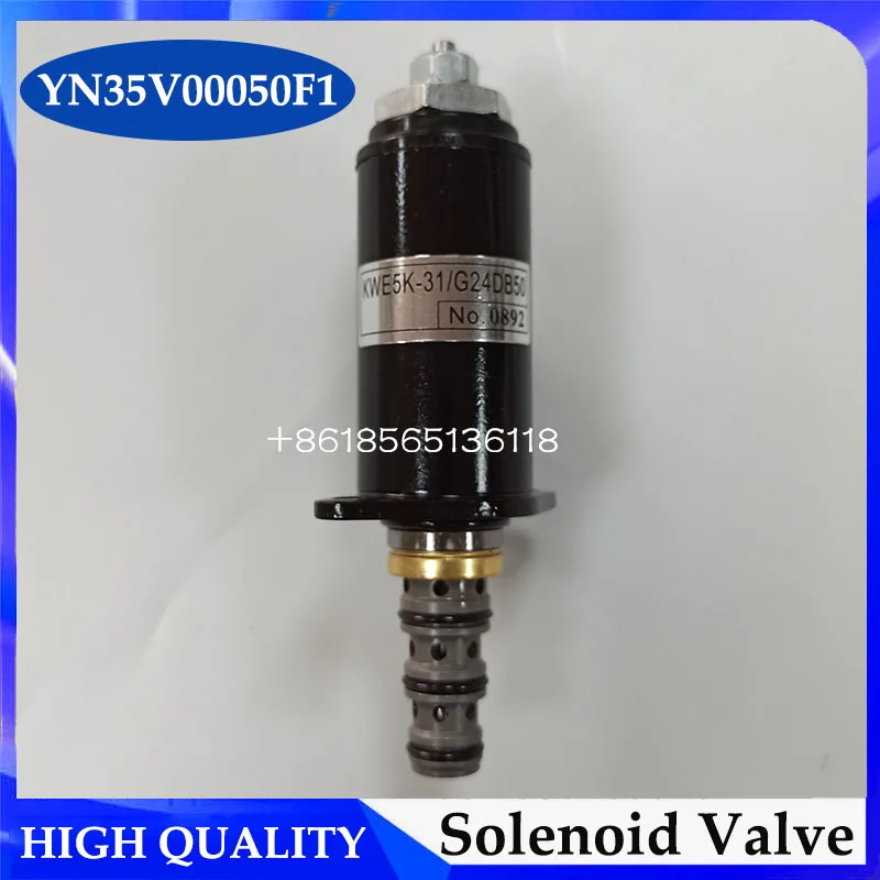 

High Quality Solenoid Valve KWE5K-31/G24DB50 YN35V00050F1 For SK200-8 SK330-8 SK350-8 Excavator Parts