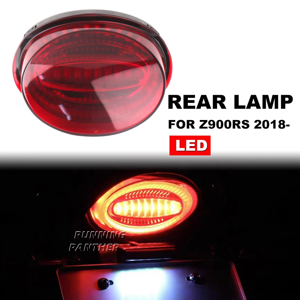 Luz LED trasera con lente roja para motocicleta, accesorio para KAWASAKI Z900 RS Z900RS Z 900 RS 2018-2023