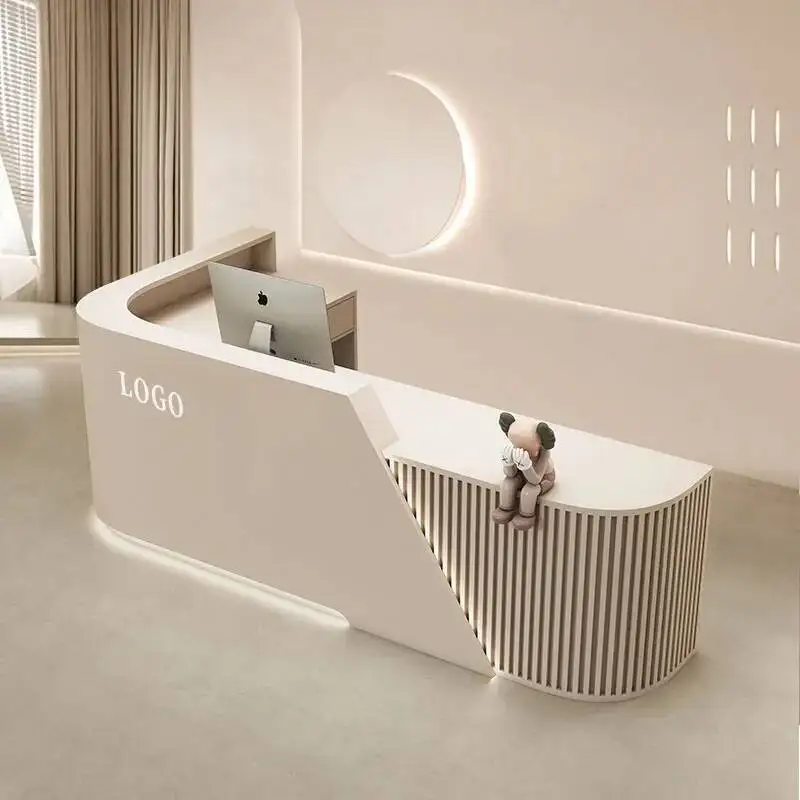 

Desks Modern Display Simple Reception Beauty Reception Desk Decor Accessories Caja Registradora Negocio Commercial Furniture