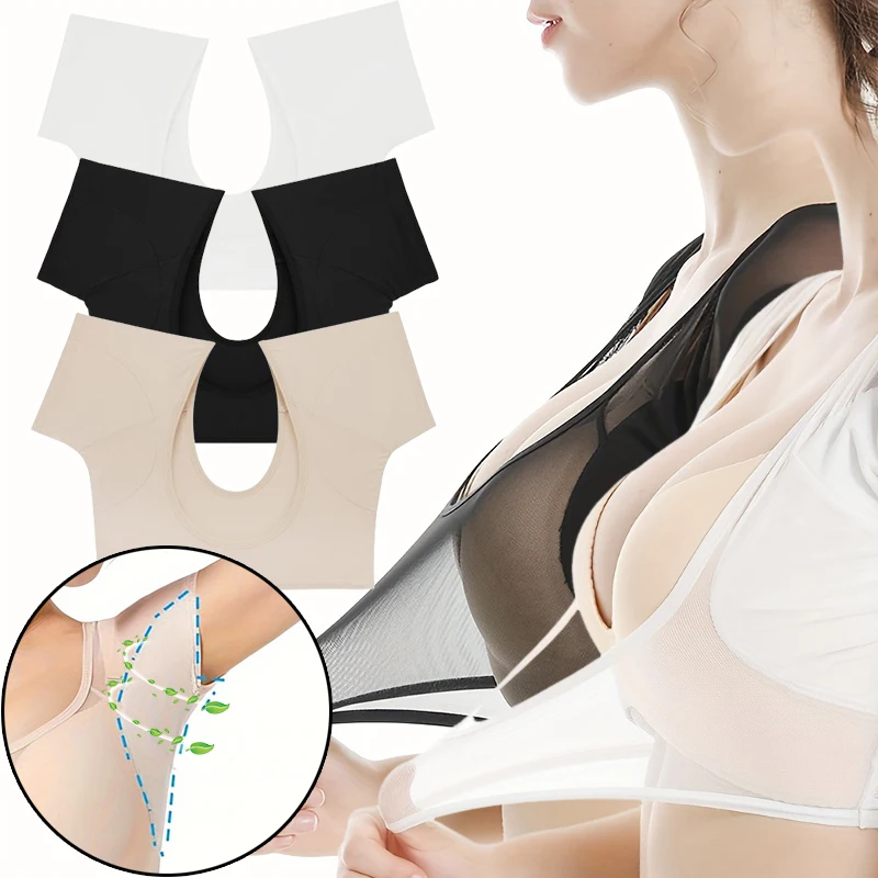 

T-shirt Shape Sweat Pads Washable Armpit Sweat Pads Reusable Underarm Perfume Absorbent Guards Shield Deodorant for Women Girls