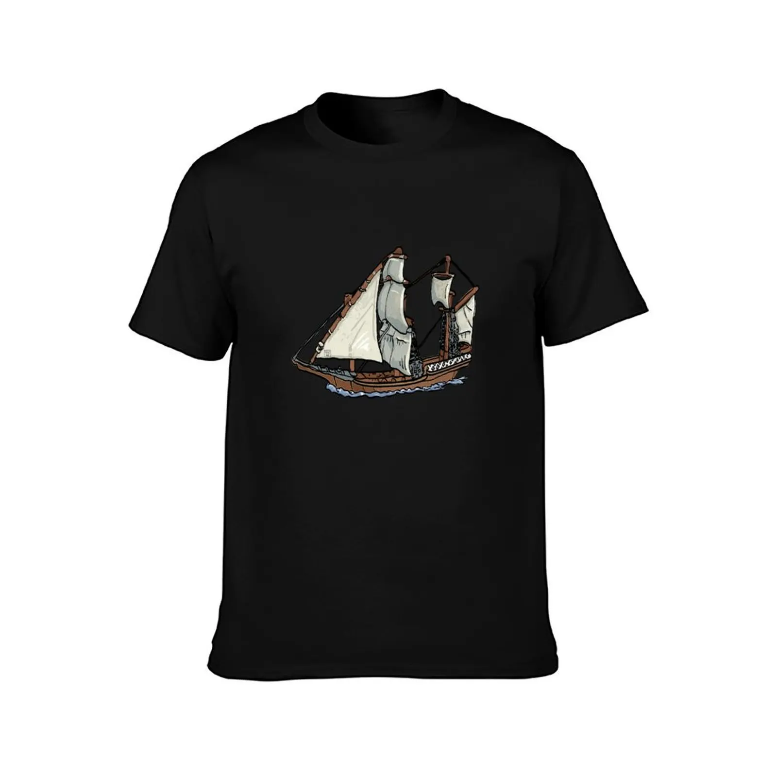 Clipper Ship T-Shirt Classic Basic Casual T-Shirt