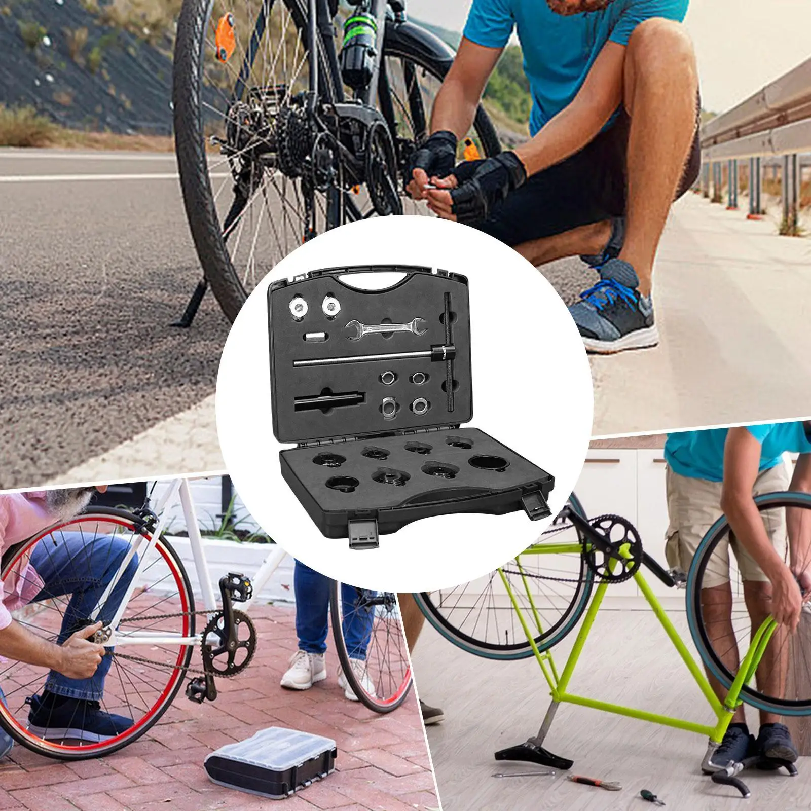 

Набор инструментов для снятия и установки каретки велосипеда, съемник подшипников, пресс для установки рулевой колонки велосипеда с ключом для BB30/86/92