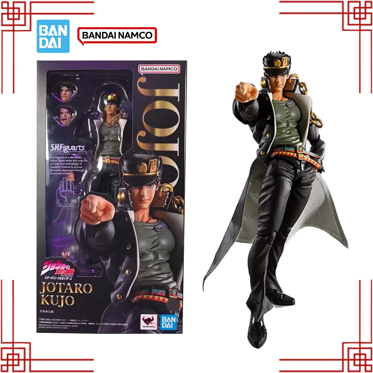 

Bandai SHF Jotaro Kujo Action Figures JoJo s Bizarre Adventure Anime Figure High Poseability Collectibles Toys For Boys Gift