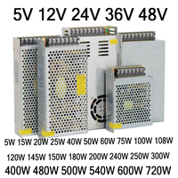 12V 24V 36V 48V 5V DC Power Supply SMPS 1A 2A 3A 5A 10A 110V AC 220V to 12Volt 48V 36V 10W 200W 300W 400W 500W 600W Power Supply