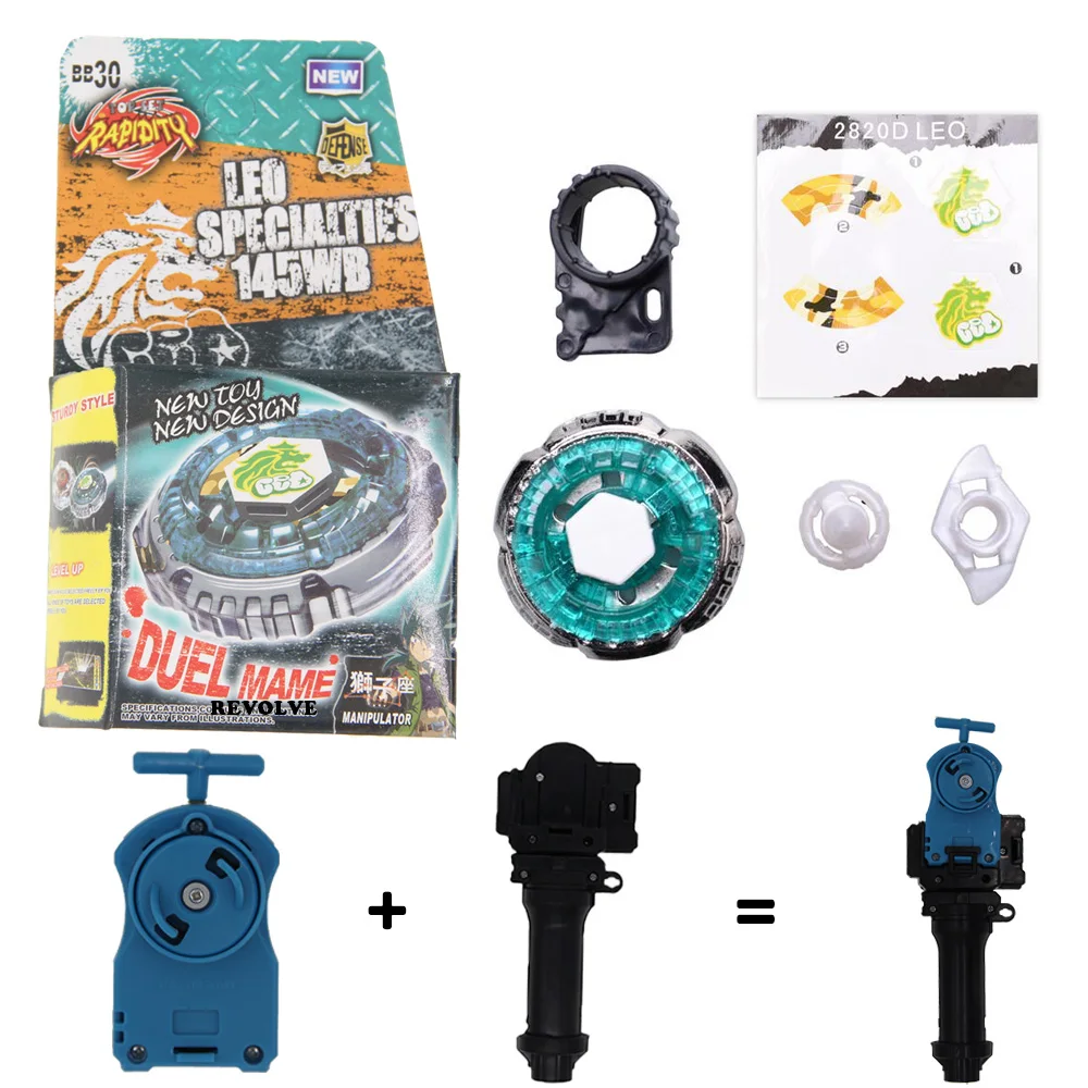 

super hyperion B-X TOUPIE BURST BEYBLADE toupie rock leone 145wb metal fusion fight bb-30 with grip +blue pull line