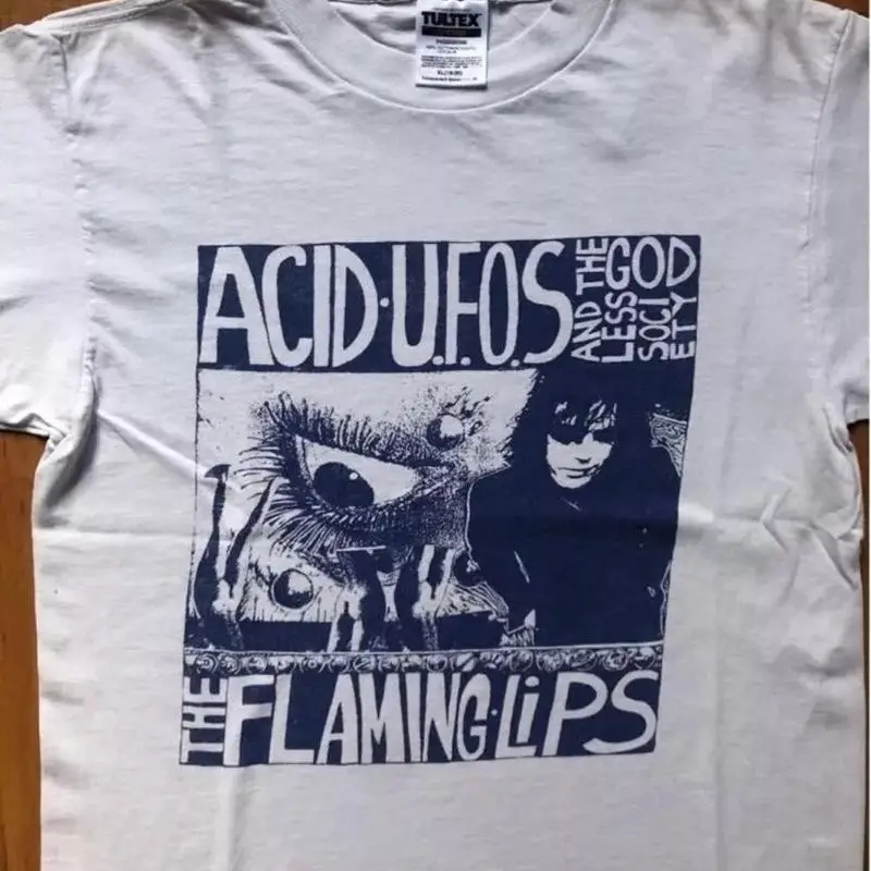 

Белая хлопковая футболка The Flaming Lips S 5Xl