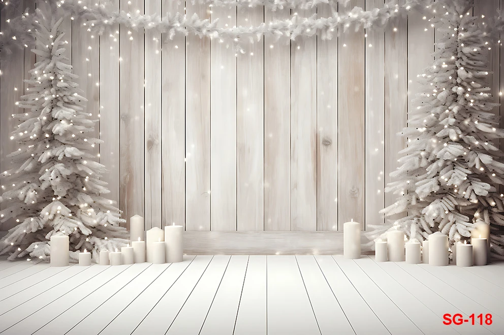 Buon natale inverno natale foresta fiocco di neve regalo albero di natale Retro tavola di legno festa per bambini Baby Shower photochask Studio