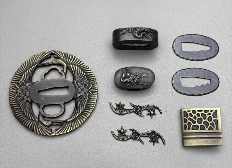 New zinc alloy sword and knife accessories - Samurai sword accessory guard, knife handle, knife disc rim, head of wooden sword i