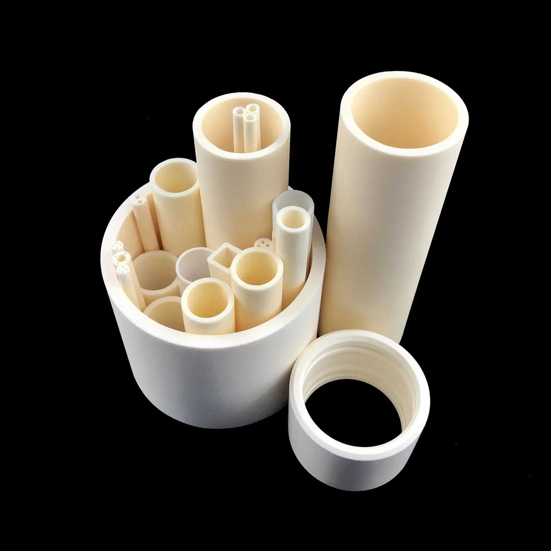 Al2O3High Thermal Corundum Tube Round Single-Bore Alumina Tube/Insulating Ceramics For Thermocouple Sensors