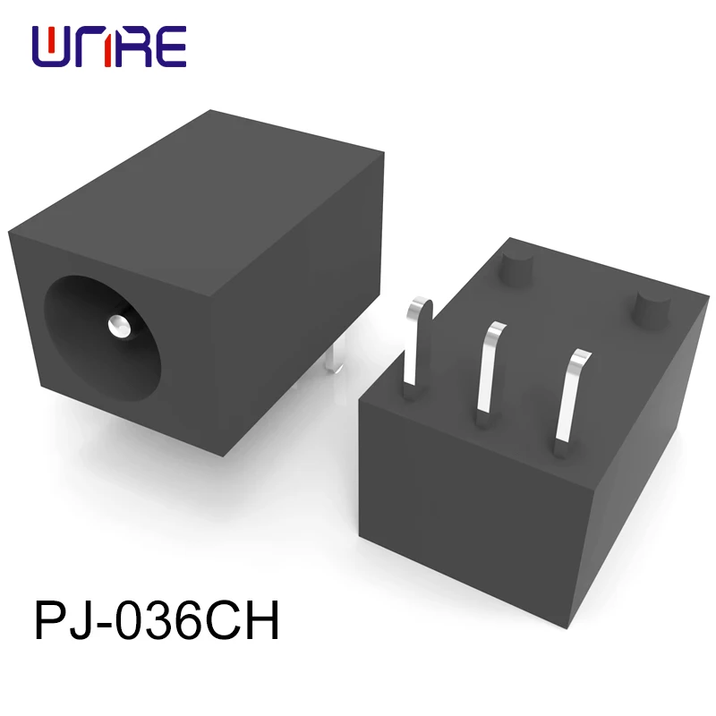 PJ-036CH Low Profile DC Power Jack 1.0mm/1.3mm center pin Through Hole Mount Connector for Drones/Portable Electronics/Industria