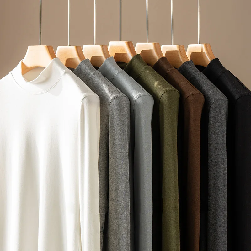 

Футболка из кашемира с полувысоким воротником и жемчугом, осень-зима, мягкие теплые женские однотонные вязаные топы