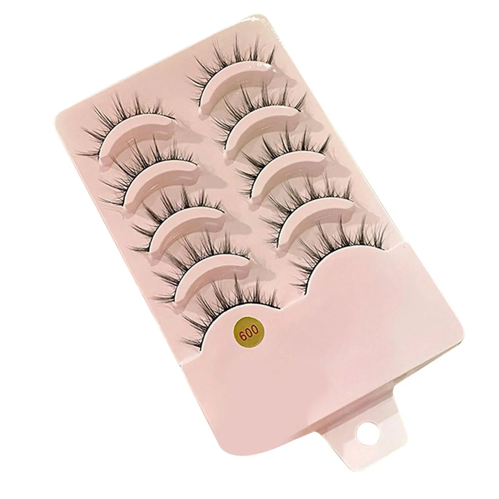 5 Pairs False Eyelashes 3.3cm Band Wispy Lashes for Party Make Up Office