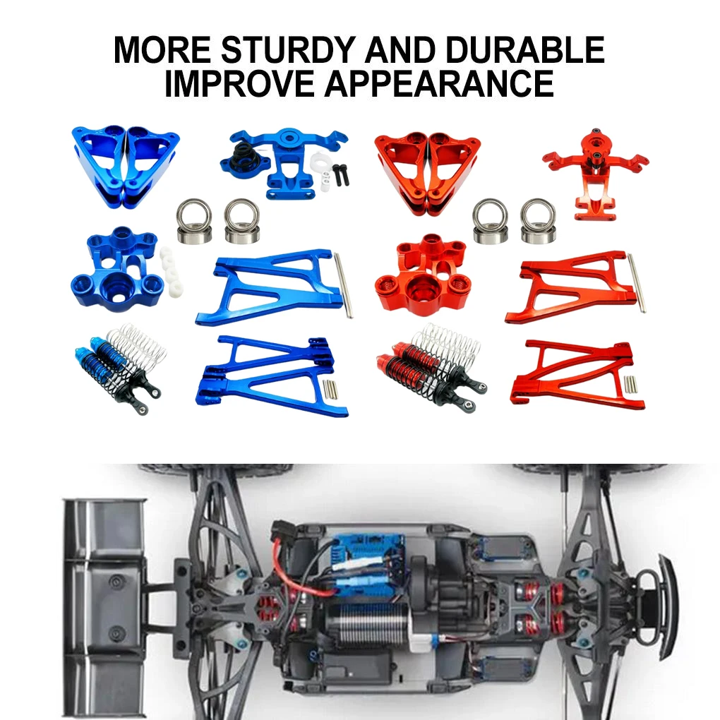 RCGOFOLLOW Aluminum Alloy Exquisitely Crafted Front Axle Assembly Kit High Strength Rc Front Axle Assembly Kit For 1/8 E-revo