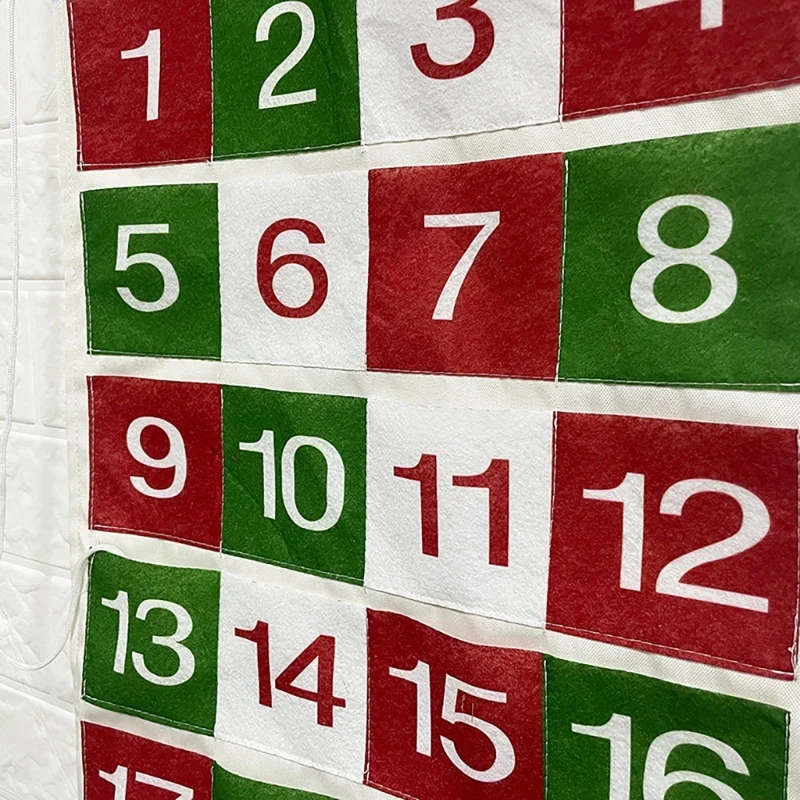 Y1UB Fillable Advent Calendar Christmas Advent Calendar with 24 Pockets Fabric Empty