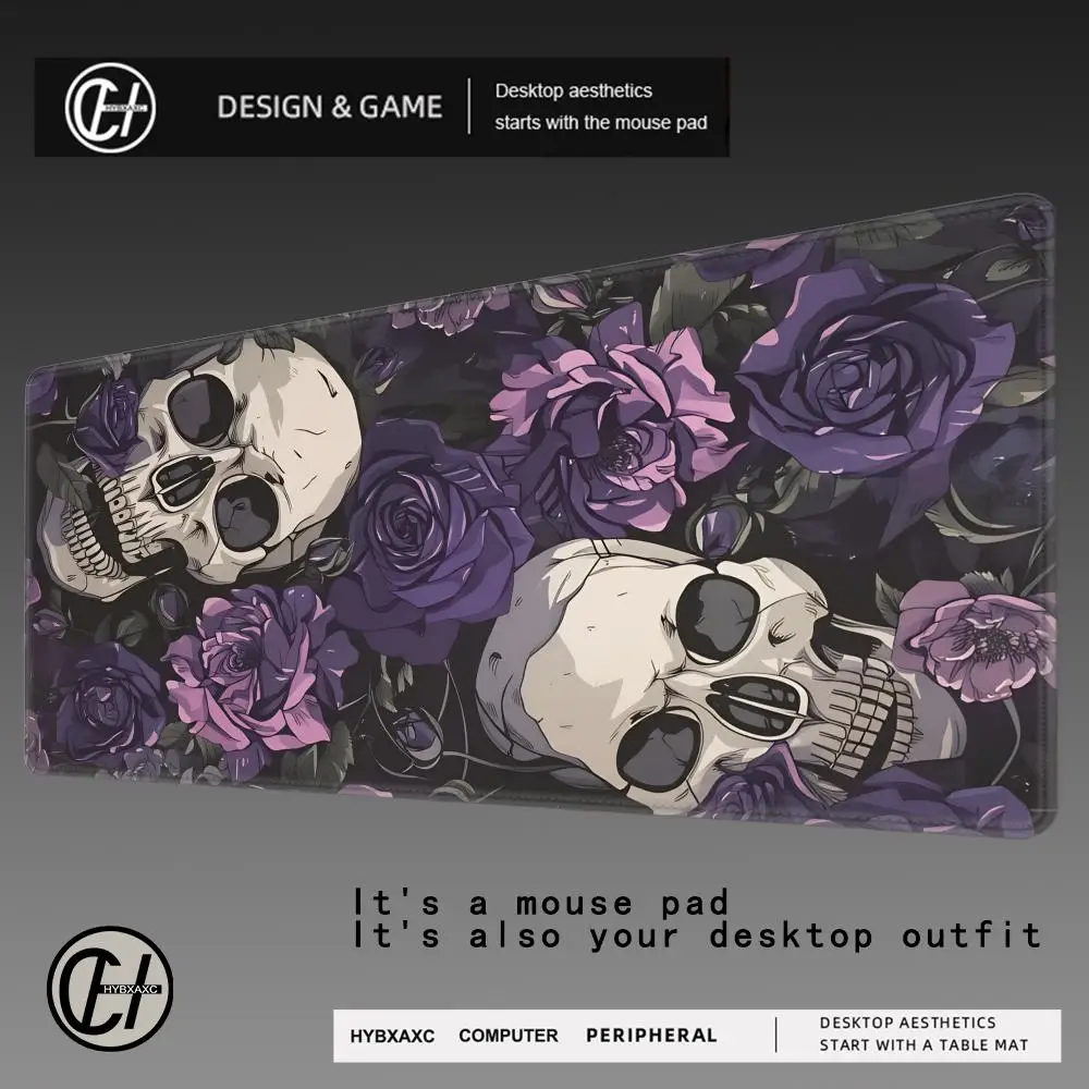

HYBXAXC Gothic Skull Design Mouse Pad L Computer Accessories Office Game Table Mats Rubber Anti-slip Gaming Keyboard Desk Pads