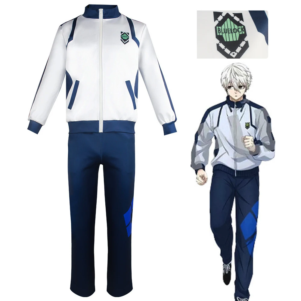 Japan Anime Blue Lock Cosplay Bachira Nagi Isagi Chigiri Reo Uniform Sportswear Tracksuit Hoodie Jacket Training Suit Costume