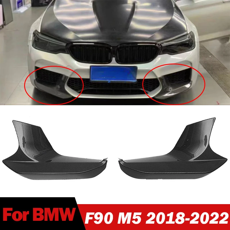 

For BMW F90 M5 2018 2019 2020 2021 2022 Front Bumper Side Splitter Lip Fog Lamp Cover Air Vent Intake Diffuser Spoiler Body Kits