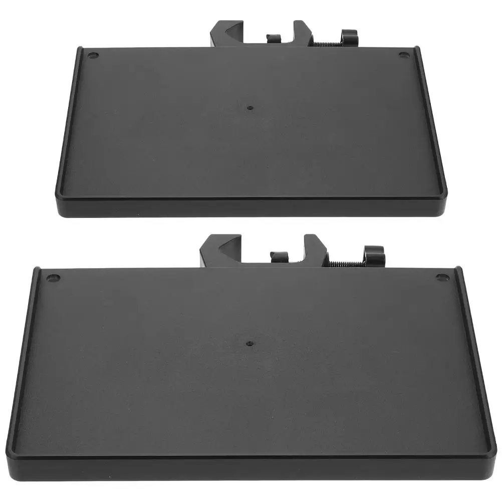 

2 Pcs Sound Card Tray Microphone Durable Storage Broadcast Rack Gooseneck Plastic Higher Edges Prevent Falling