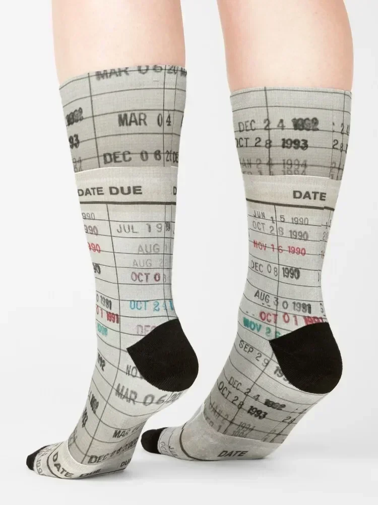 Library Cards Socks Christmas aesthetic ankle Hiking boots Socks Female Men's