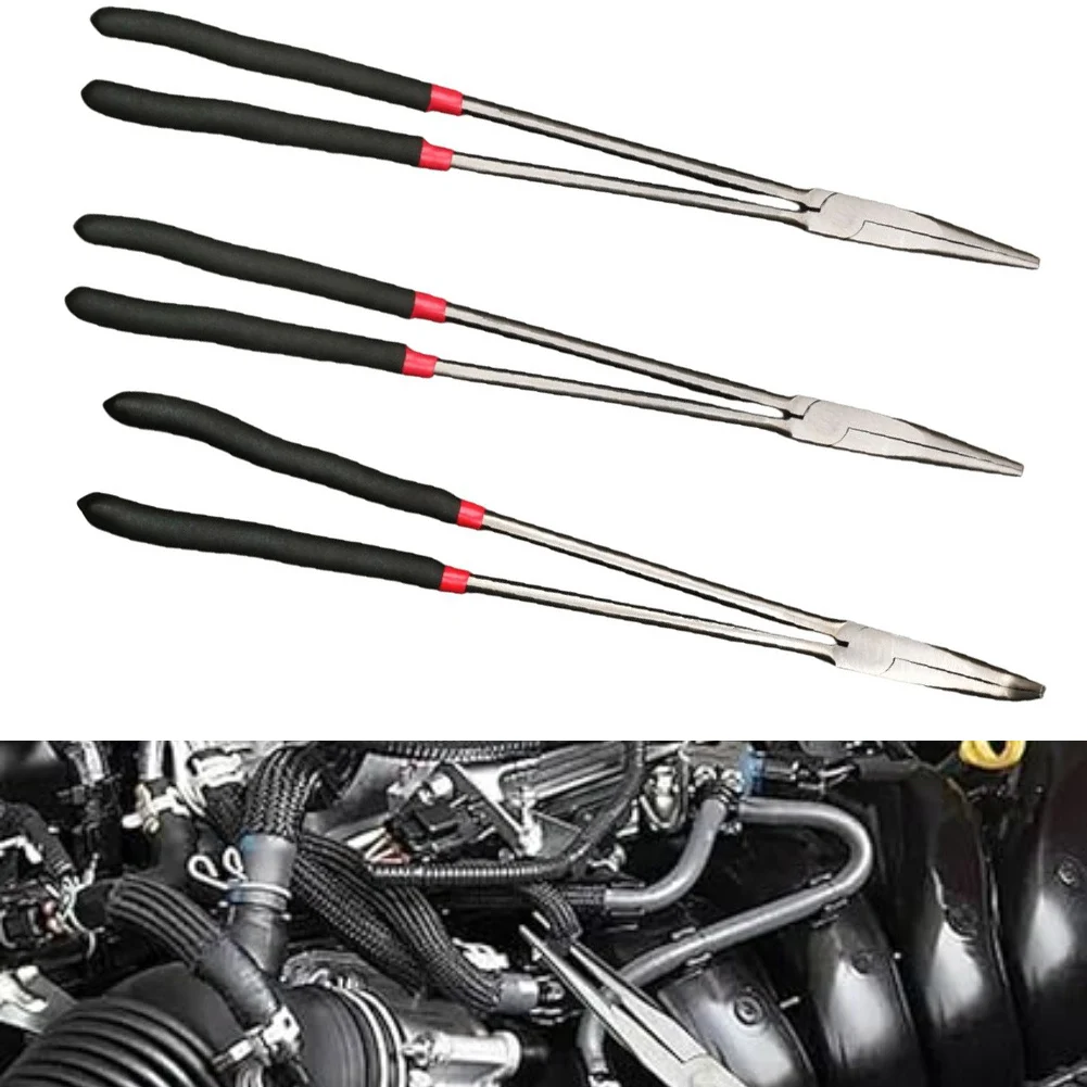 

Удлиненные плоскогубцы с игольчатым носом, 16 дюймов, плоскогубцы с прямой головкой, плоскогубцы с наконечником 90/45 градусов, инструмент для ремонта рукоделия, многофункциональные плоскогубцы