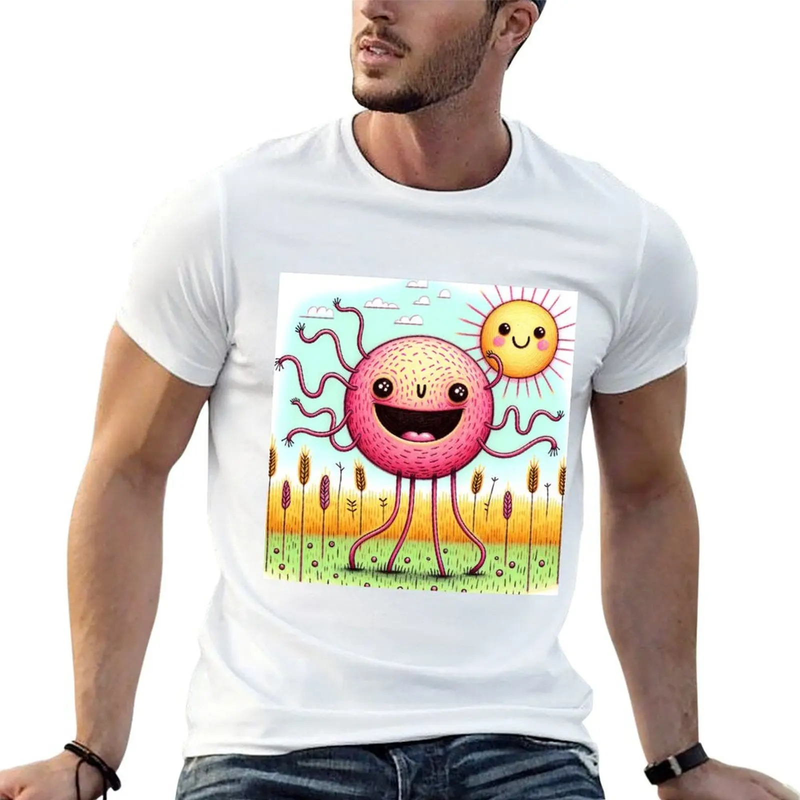 Футболка Mr Googoo в городском стиле, повседневный топ с короткими рукавами