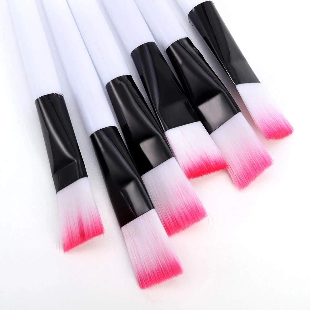 10/20PCS Professional Mask brush Soft Nylon Makeup Brushes White Plastic Handle Cosmetic Make up Tools