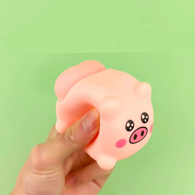 Novelty Funny Kawaii Cartoon Squishy Piggy Tiger Animal Ass Pinch Sound Squeeze Fingertip Toys Kids Baby Cute Gifts Fidget Toys