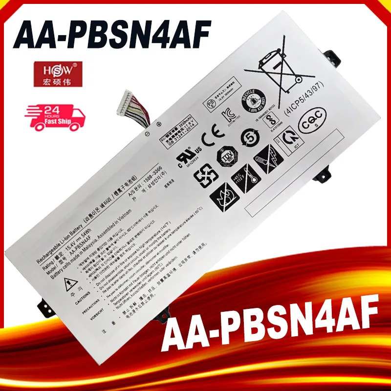 AA-PBSN4AF Laptop Battery For Samsung Notebook Pen 13 NP930SBE-K01US NP930SBE NT930SBE 15.4V 54wh 3530mAh