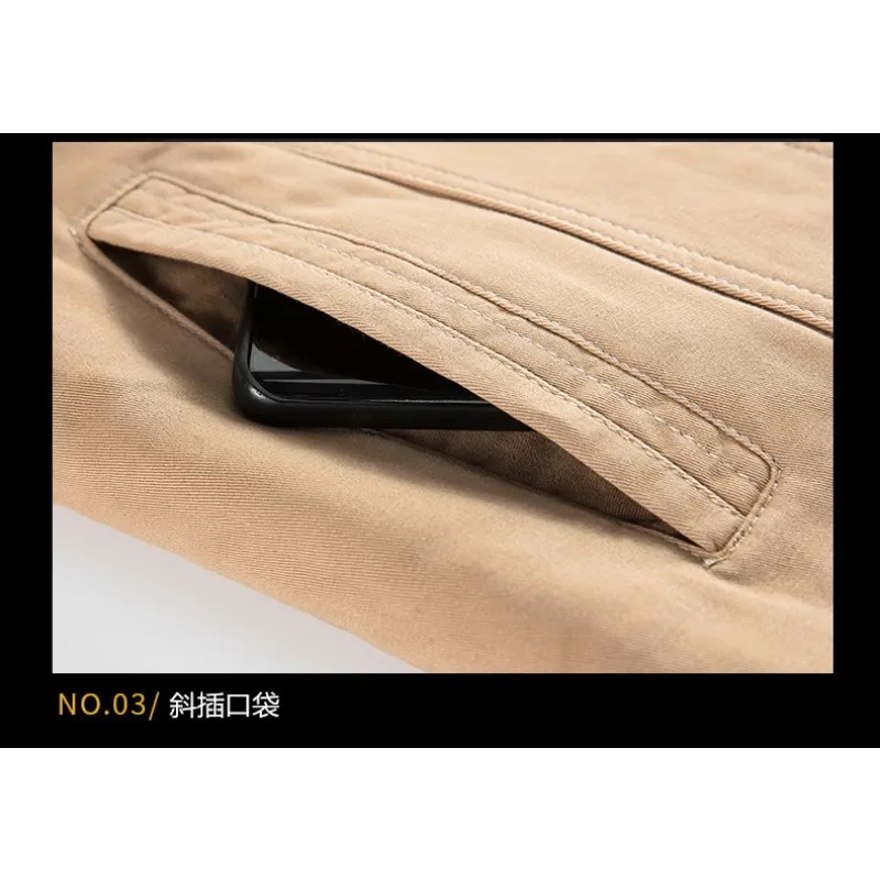 Autumn Winter New Men's Windproof Bomber Jacket Thicken Zipper Lapel Cotton Jackets Men Lamp Fur Warm Overcoat Male Windbreaker