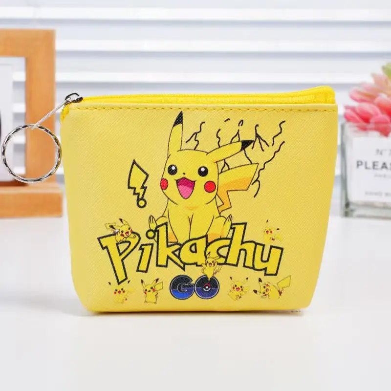 6피스 만화 포켓몬 필통 세트 사랑스러운 필통 및 동전 지갑 문구 필통 학교 용품