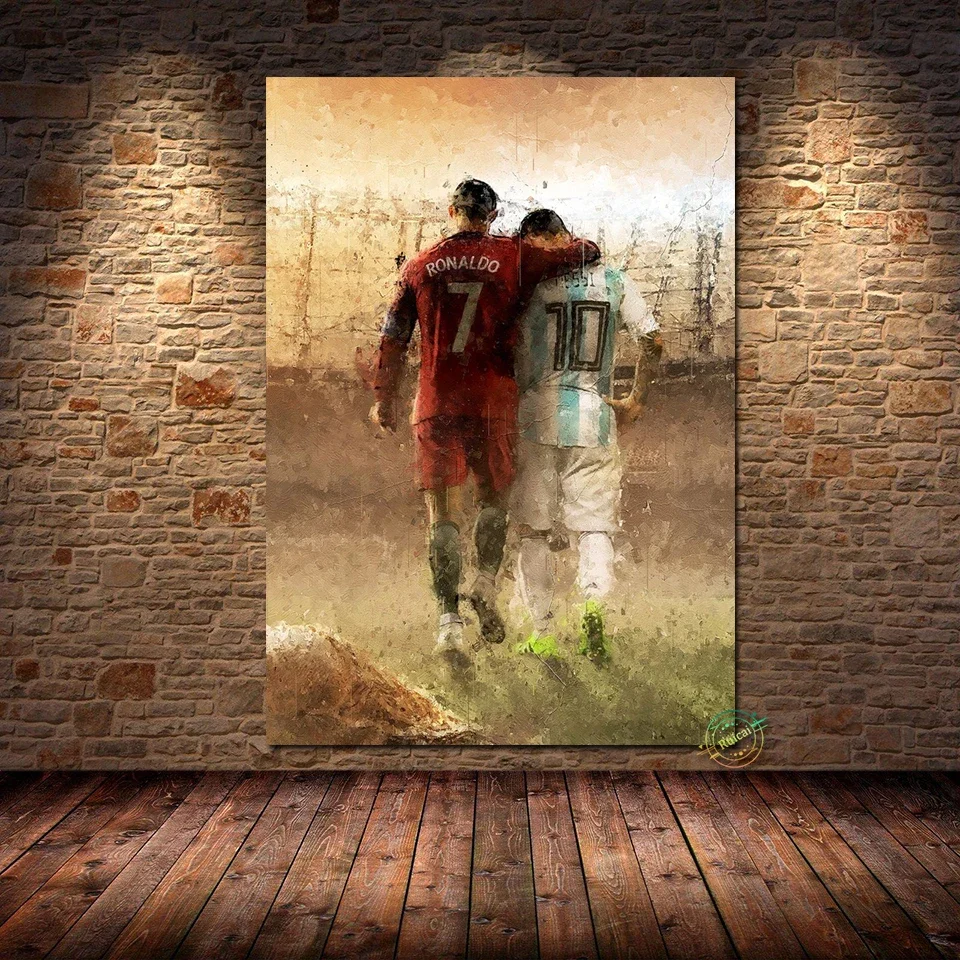 Football Star Poster Modern Wall Decoration Art Canvas Painting Posters And Prints Wall Picture For Boy Bedroom Home Decor Gift