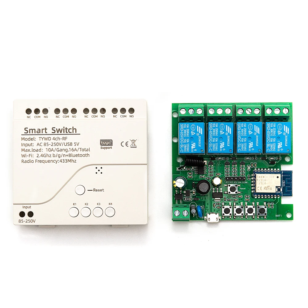 Télécommande intelligente Tuya, commutateur WiFi sans fil, récepteur de citations, lumière LED, ventilateur de lampe, bricolage, technologie 1, 2, 4 canaux, DC 7-32V, 220V