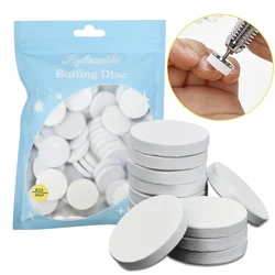 50pc Nail Buffing Disc 20/25mm 2000 Grit Strip Sponge Manicure Special Tool Nail Surface Quick Files Polish Buffing Sanding Disc