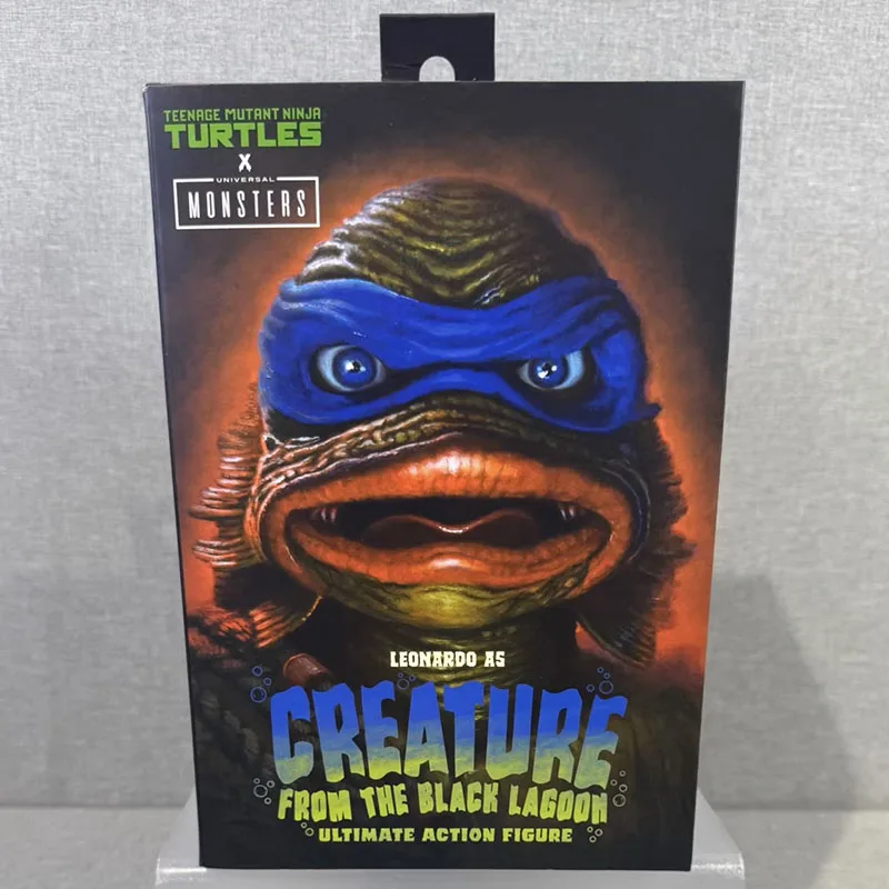 

NECA 54301 Универсальная фигурка монстров-подросток-ниндзя Черепаха Леонардо как существо Фигурки 7-дюймовая модель аниме TMNT