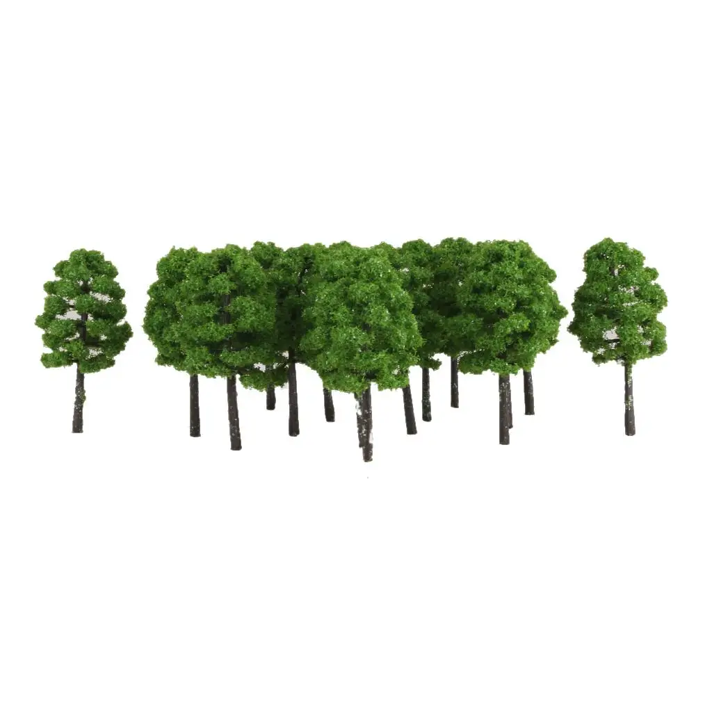 20PCS 7 cm Cypress Model Trees Layout Train Railroad Landscape Scenery 1:150 Architectural Model Layout Garden Scene Wargame