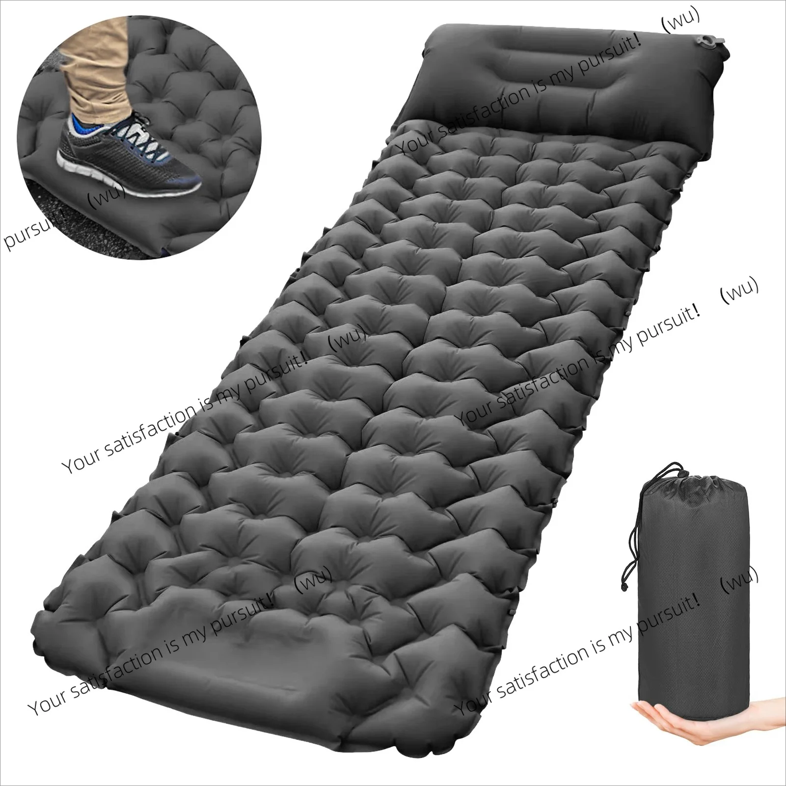 for Outdoor Camping Sleeping Pad Folding Sleep Mat Beach Inflat Mattress with Pillow Waterproof Camping Mat Air Mat