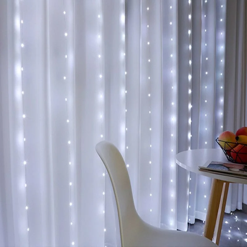 6m LED Curtain Lights for Bedroom USB Fairy Lights Indoor 8 Modes String Light with Remote Garland Lights for Wedding Christmas