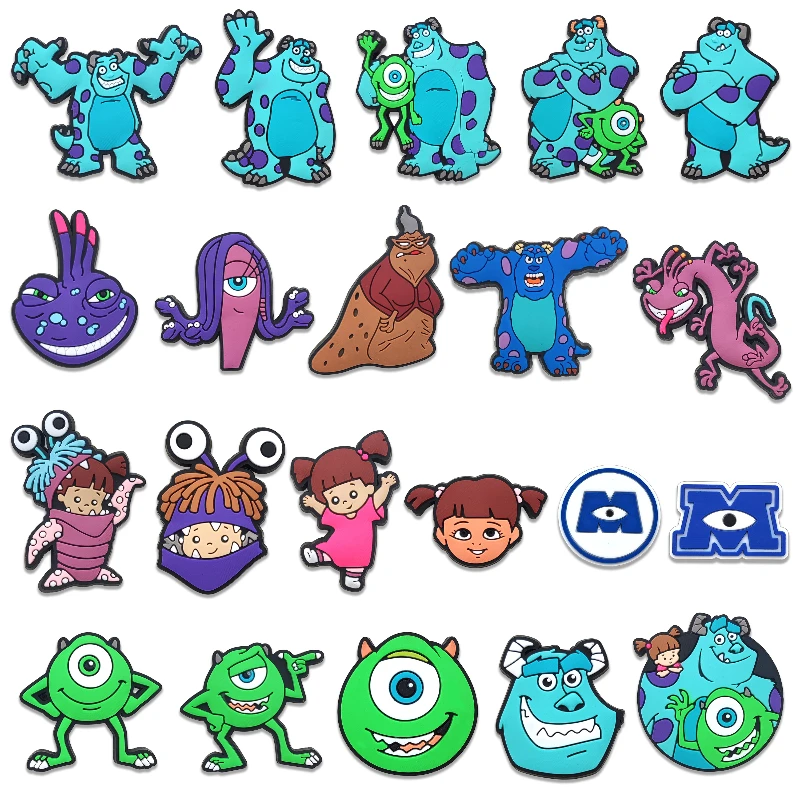 Disney Movie Character Monsters Inc. University Shoe Charms For Accessories Shoe Buckle Decorations Christmas Gifts for Party