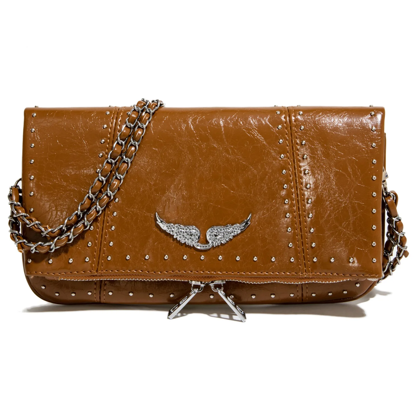 2026 New Women's Studded Chain Crossbody Bag, Minimalist Niche Shoulder Purse with Versatile Design, Fashionable Studded Accent for Daily Essentials, Trendy Compact Accessory