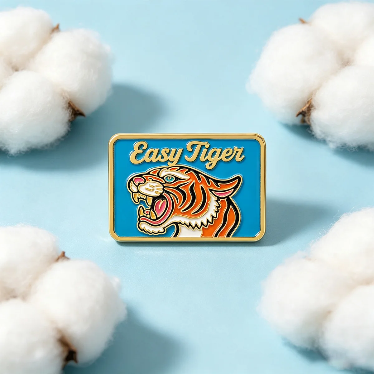 9pcs Vintage Roaring Tiger Head Enamel Pin Set Easy‑Tiger Metal Brooch Badge Clothing Backpack Lapel Pin Animal Jewelry Gift view 6