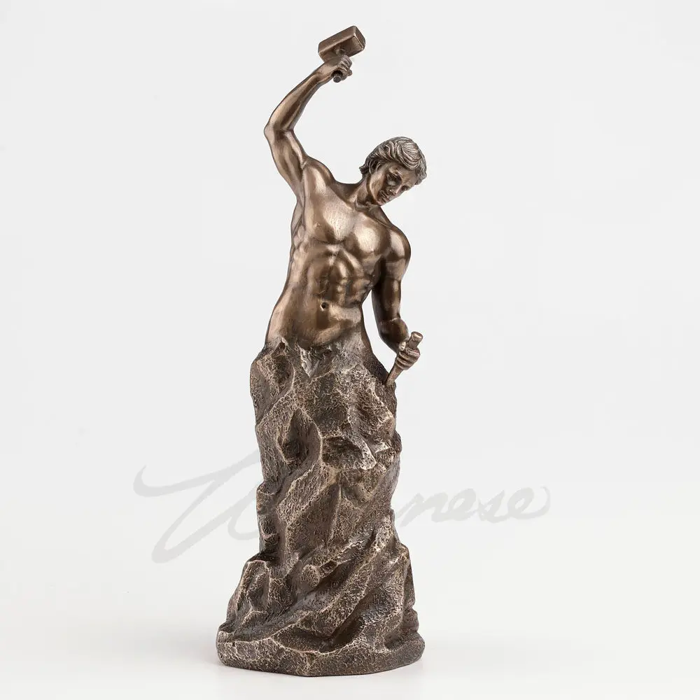 Greek Mythology Statue Self Devourer Resin Sculpture Bronze Finish Mythological Figurine Home Office Living Room Decor Ornament