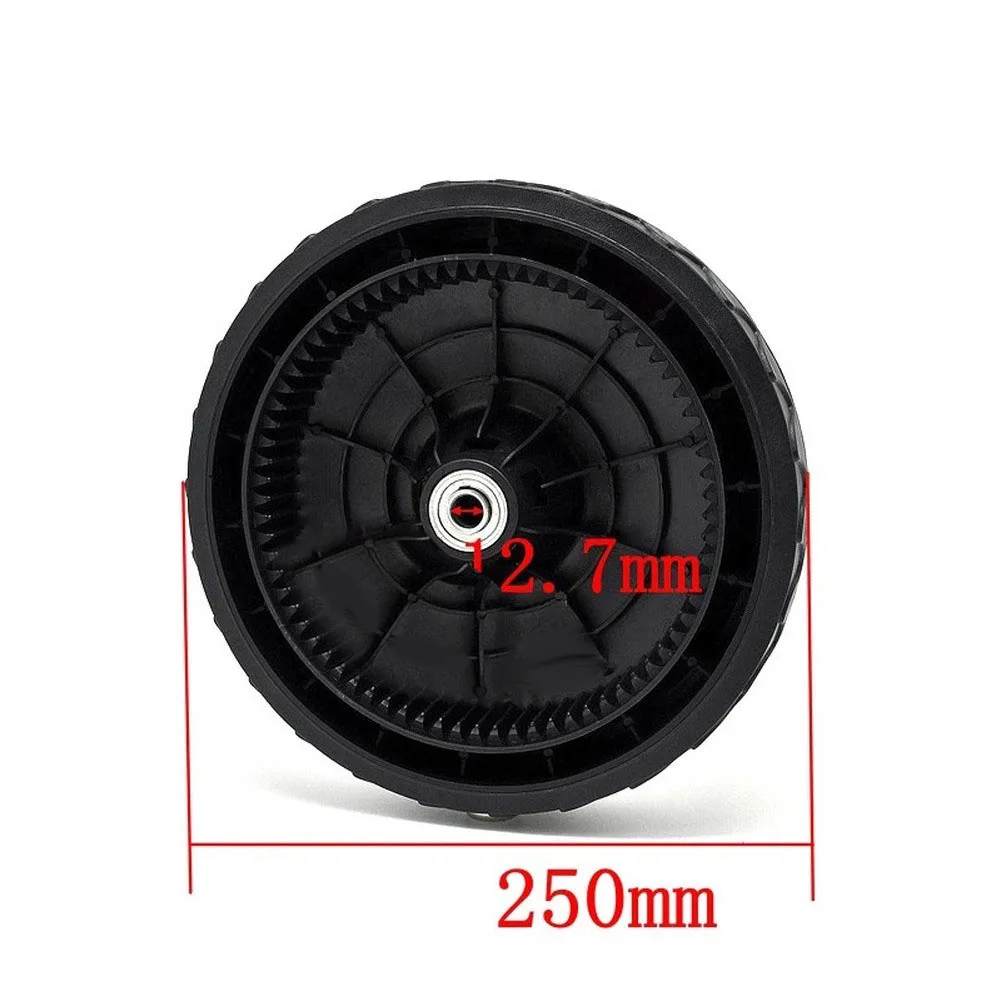 Self-Propelled Rear Wheel Caster For AJN For Wode Mowers 250mm 2-Tooth Rubber Tire Easily Install Replacement Part
