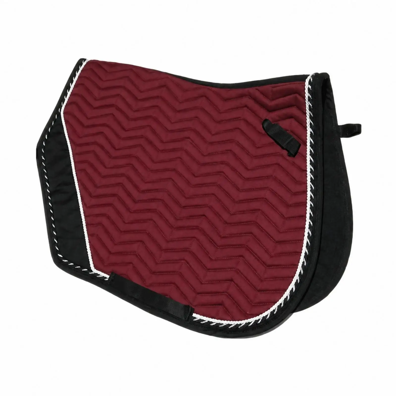 Quilted Saddle Pad with Securing Straps Breathable Zigzag Quilted Saddle Pad Moisture-Wicking for Horse Riders, Equestrians,