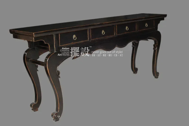 New Chinese Style Altar Hallway Antique Old Elm Strip Table Altar