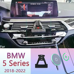 For BMW 5 Series 525i 530i G30 2018-2022 Magnetic Phone Holder 15W Wireless Charging Phone Stand MagSafe Phone Support Custom