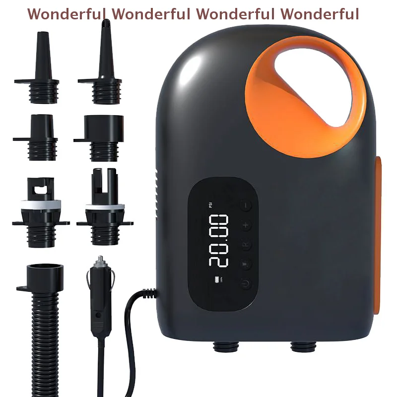 

20PSI Paddle Board Pump, Inflation & Deflation in Dual Stage, Includes Auto-Off Function & Car Connector