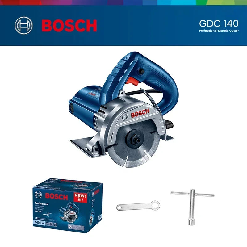 Циркулярная пила Bosch GDC 140 1400 Вт, пила для резки мрамора и камня, диаметр диска 115 мм, многофункциональные электрические пилы сухого типа, электроинструменты