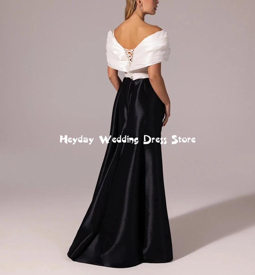 ハイデイ カスタムメイド レディース シンプル 3Dフラワー ボートネック プリーツ イブニングドレス ノースリーブ スリット入り ロング丈 エレガントドレス 2025