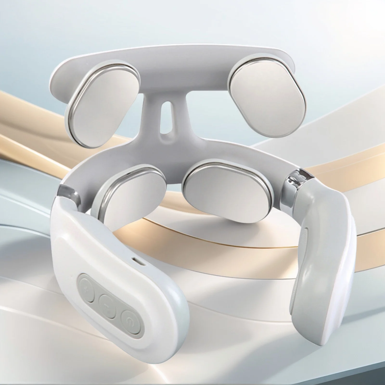 

Массажер для шеи с 4 головками, USB перезаряжаемый электрический массажер для шеи с подогревом, подарок для мужчин и женщин